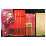 Vintage Fondue Forks incl. Teak Handles