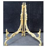 Brass Mini Art or Plate Holder, nice details