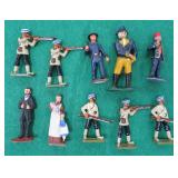 TEN (10) Hand Painted Lead Figures