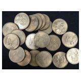 Twenty (20) Sacagawea $1 Coins, Mickey Ellis