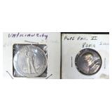 1941 Vatican City 2 Lire KM# 27a (Stainless Steel)