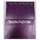 TWO (2) U.S. Proof Sets: 1986 & 1989