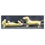 Brass Dachsund Dogs