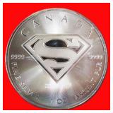 2016 Canada One Ounce .9999 Fine Silver Superman