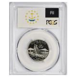 2001-S Quarter Rhode Island PCGS Proof-70 DCAM