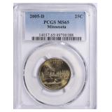 2005-D State Quarter Minnesota PCGS MS-65 (Toned)