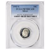 1992-S Roosevelt Dime SILVER PCGS Proof-70 DCAM