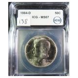 1984-D Kennedy Half Dollar, ICG MS67