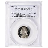 1993-S Jefferson Nickel PCGS Proof-69 DCAM
