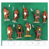 Nine (9) Vintage Lead Egyptians