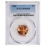 1984 Lincoln Cent PCGS MS-66 RD