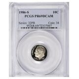 1986-S Roosevelt Dime PCGS Proof-69 DCAM
