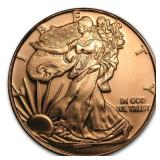 TWO (2) Walking Liberty One Ounce Copper Rounds