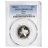 2004-S Quarter Texas. SILVER PCGS Proof-69 DCAM