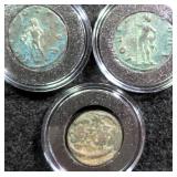 Three Unidentified Ancient Coins, Chappell Hill