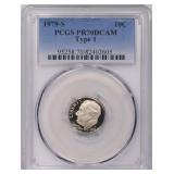 1979-S Roosevelt Dime Type 1 PCGS Proof-70 DCAM