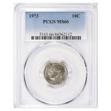 1973 Roosevelt Dime PCGS MS-66