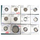 Twelve (12) SILVER Foreign Coins
