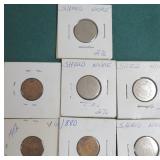 Three (3) Indian Head Cents & Four (4) Shield