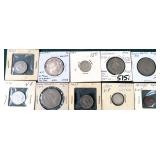 TEN (10) Foreign Coins incl. SILVER 1/2 Balboa