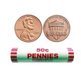 One Roll (50 Coins) 2024-P Lincoln Shield Cents BU