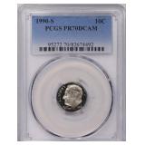 1990-S Roosevelt Dime PCGS Proof-70 DCAM