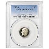 1985-S Roosevelt Dime PCGS Proof-69 DCAM