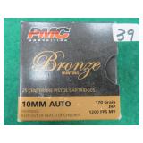 Twenty-Five (25) PMC 10mm 170 Grain Cartridges