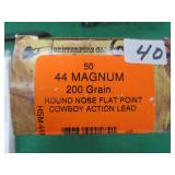 Fifty (50) .44MAGNUM 200 Grain Round Nose