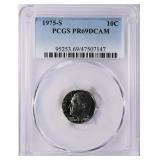 1975-S Roosevelt Dime PCGS Proof-69 DCAM