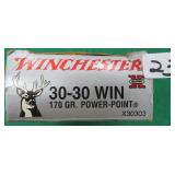 Twenty (20) Winchester .30-.30WIN 170 Grain