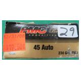 Fifty (50) PMC .45ACP 230 Grain Cartridges