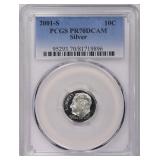 2001-S Roosevelt Dime Silver PCGS Proof-70 DCAM