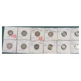 TWELVE (12) SILVER Foreign Coins (oldest 1925)