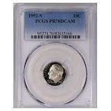 1992-S Roosevelt Dime PCGS Proof-70 DCAM