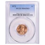 1973 Lincoln Cent PCGS MS-65 RD (Toned)