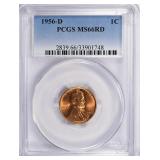 1956-D Lincoln Cent PCGS MS-66 RD