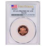 2018-S Lincoln Cent Shield FS PCGS Proof-69 DCAM