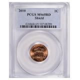 2010 Lincoln Cent Shield PCGS MS-65 RD