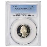 1978-S Washington Quarter PCGS Proof-70 DCAM