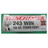 Twenty (20) Winchester .243WIN 100 Grain Power