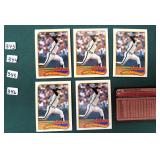 SIX (6) 1989 Topps Nolan Ryan Astros Cards