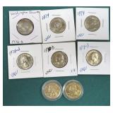Eight (8) Washington Quarters