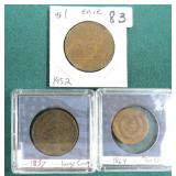 1864 TWO CENTS, 1837 LARGE CENT and