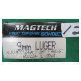 Fifty (50) Magtech 9mm Hollow Point 124 grain