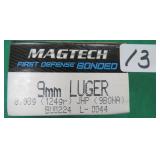 Fifty (50) Magtech 9mm Hollow Point 124 grain