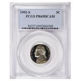 1992-S Jefferson Nickel PCGS Proof-69 DCAM