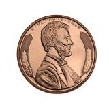 ONE (1) Lincoln Head Copper Bullion Round