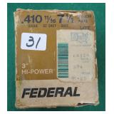 Twenty-Five (25) Federal .410GA 11/16oz 7.5 Shot