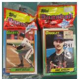 TWO (2) 1990 Topps Cello Hanger Packs